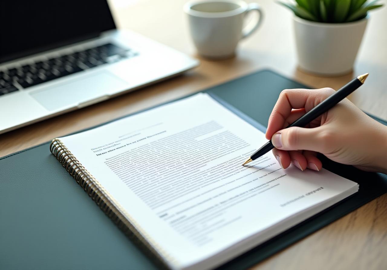 Consultant reviewing a legal compliance report